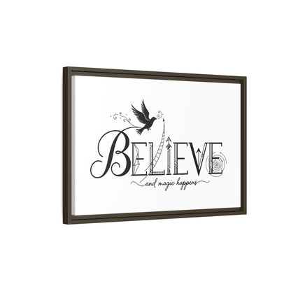 Believe and Magic Happens - Framed Canvas