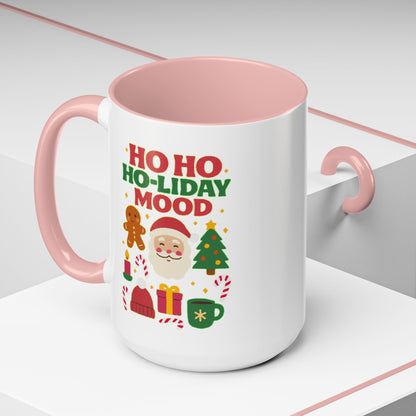 Ho Ho Ho-liday Mood - Color Accent Mug