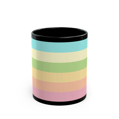 Pastel Stripes - Black Mug