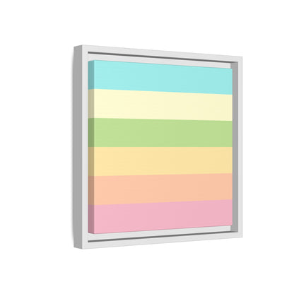 Pastel Stripes - Framed Canvas