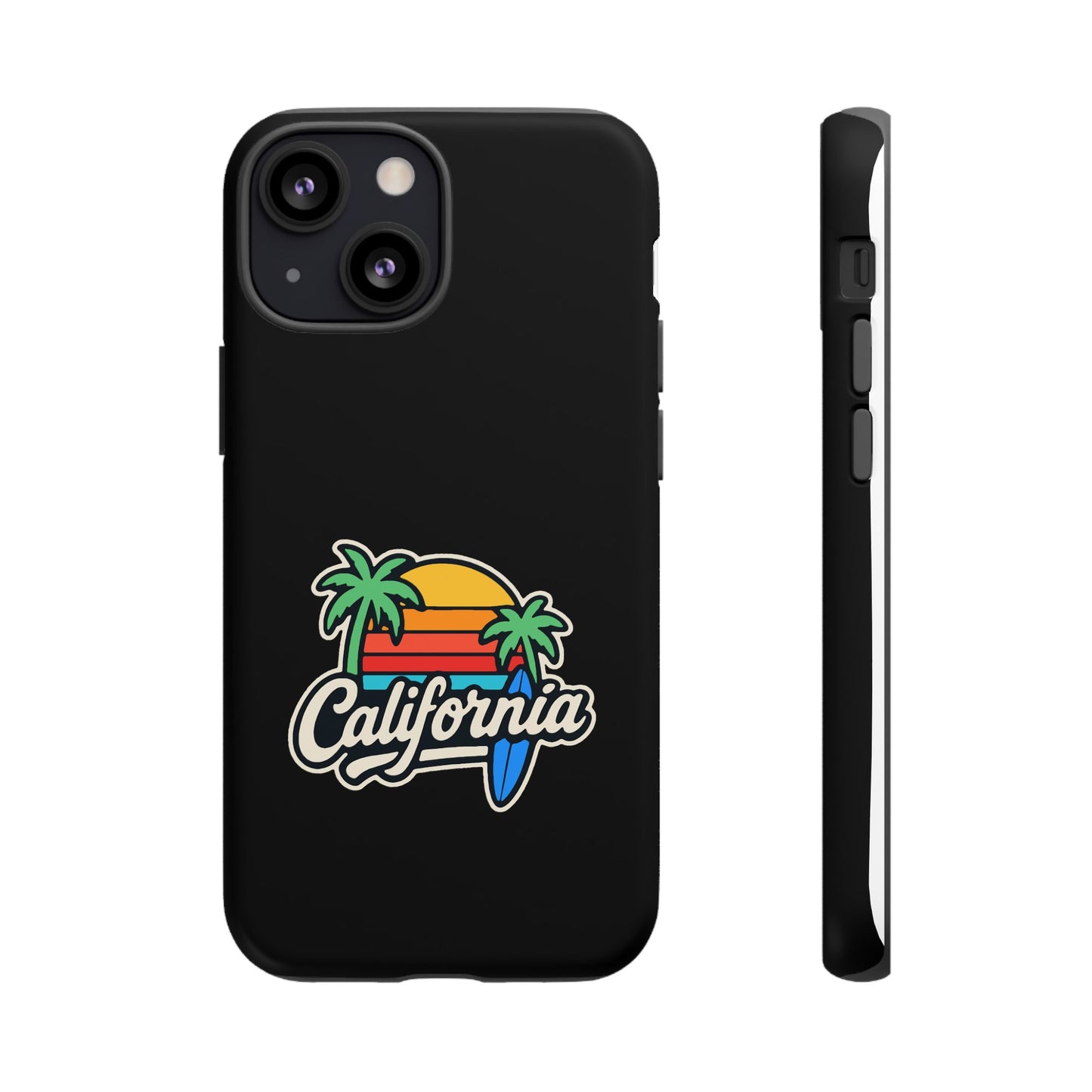 California Sunset Phone Case, Tropical Cell Phone Cover, Beach Lover Gift, Summer Vibes Accessory, Surfing Decor, Personalized Case