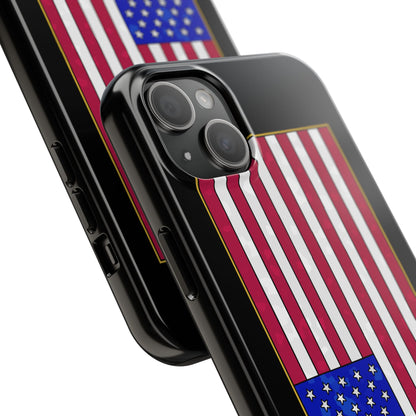 New Glory American Flag (Gold Edge Edition) - Phone Case
