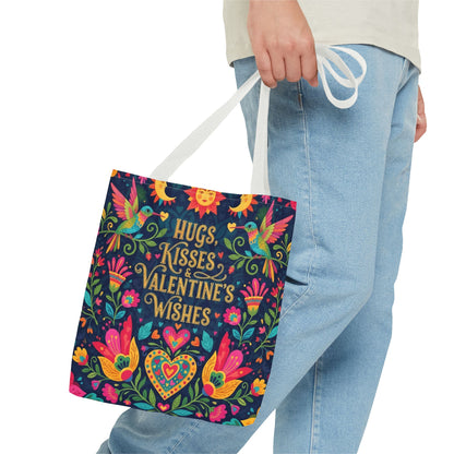 Hugs, Kisses & Valentine's Wishes - Tote Bag