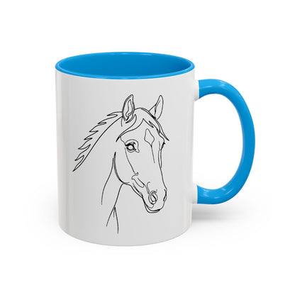 Horse Portrait Sketch - Colorful Mug
