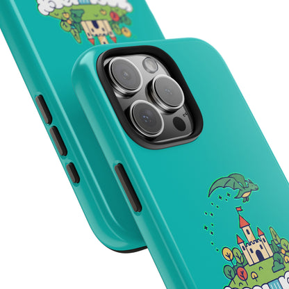Floating Castle Dragon - Magical Fantasy Island - Phone Case