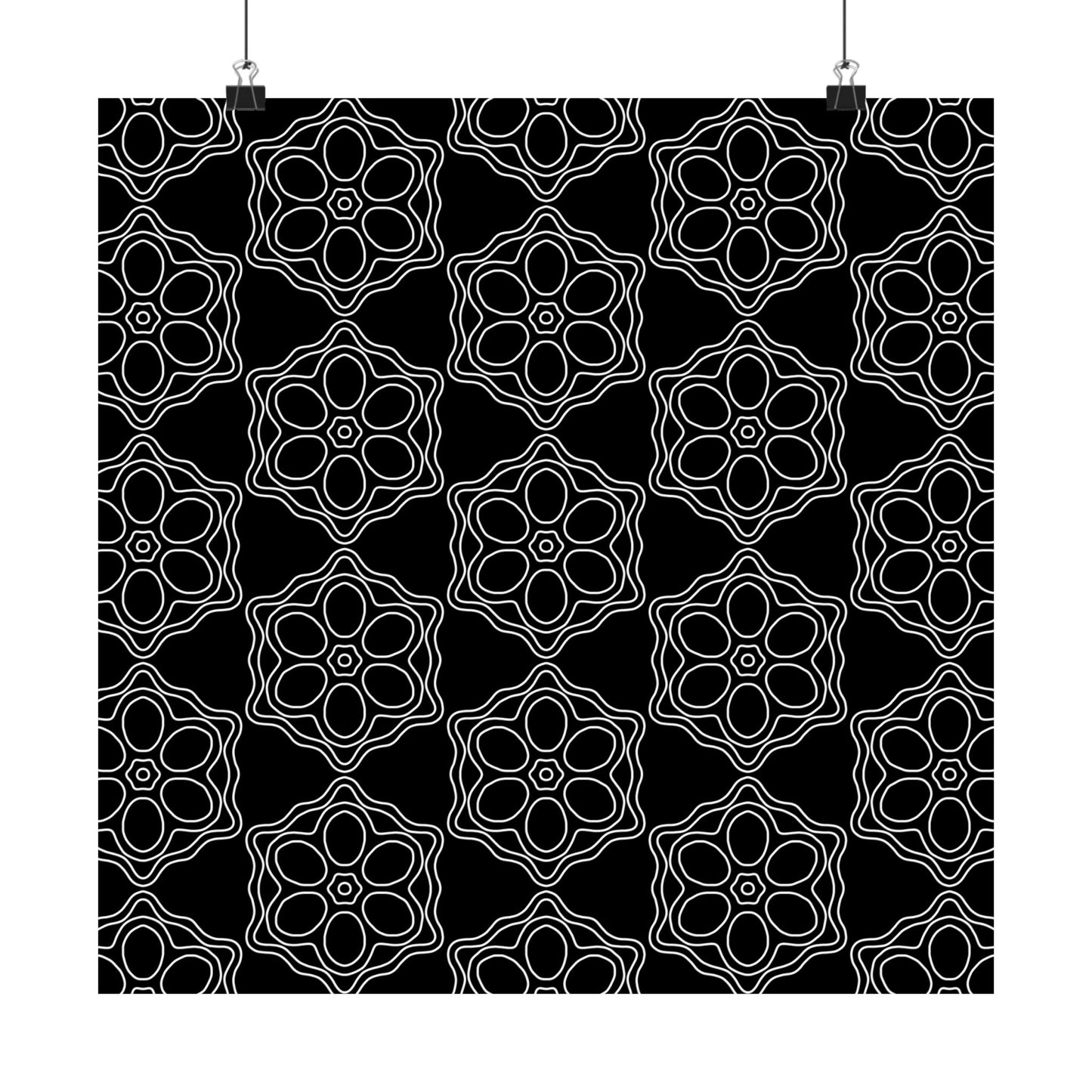 Geometric Sacred Flower - Poster
