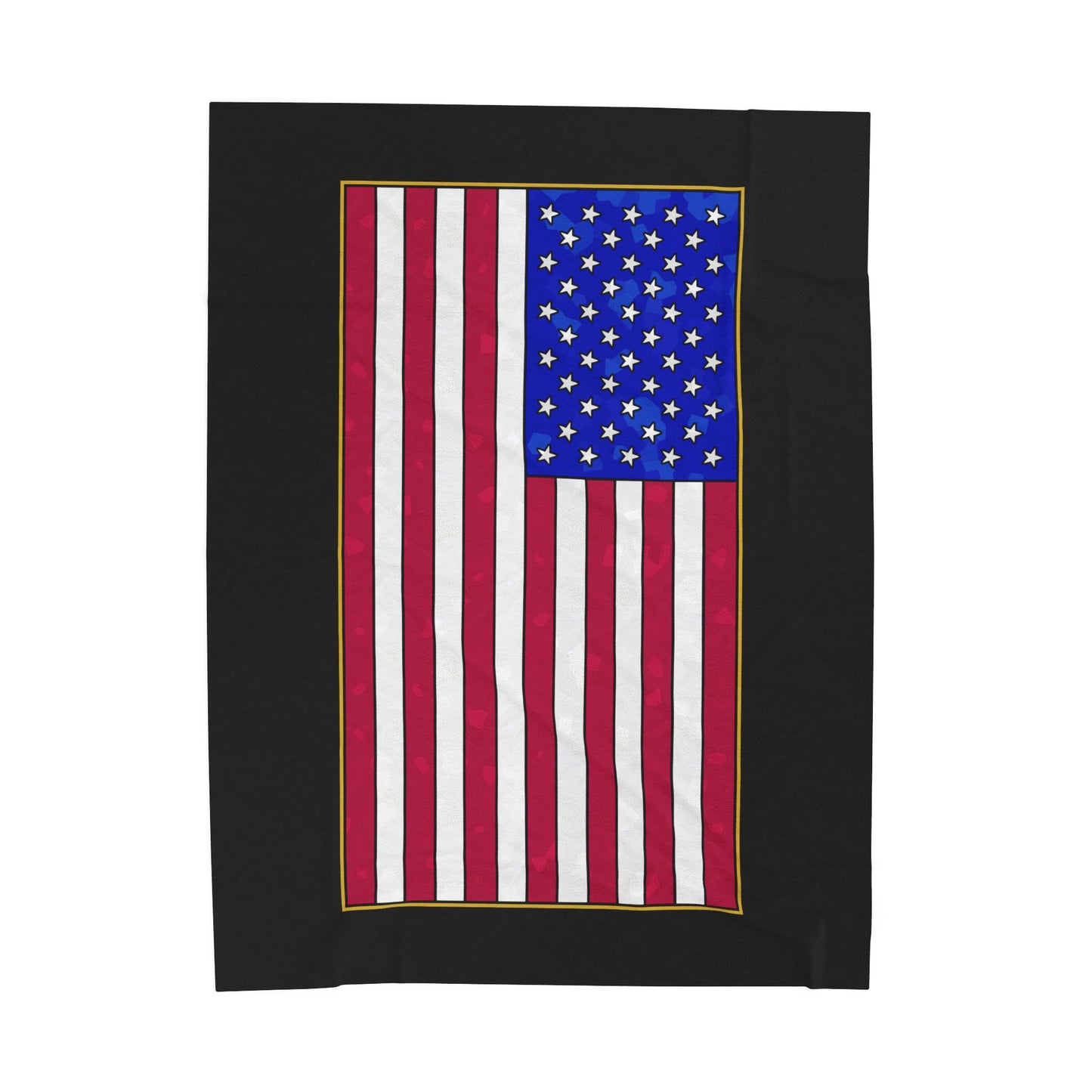 New Glory American Flag (Gold Edge Edition) - Plush Blanket