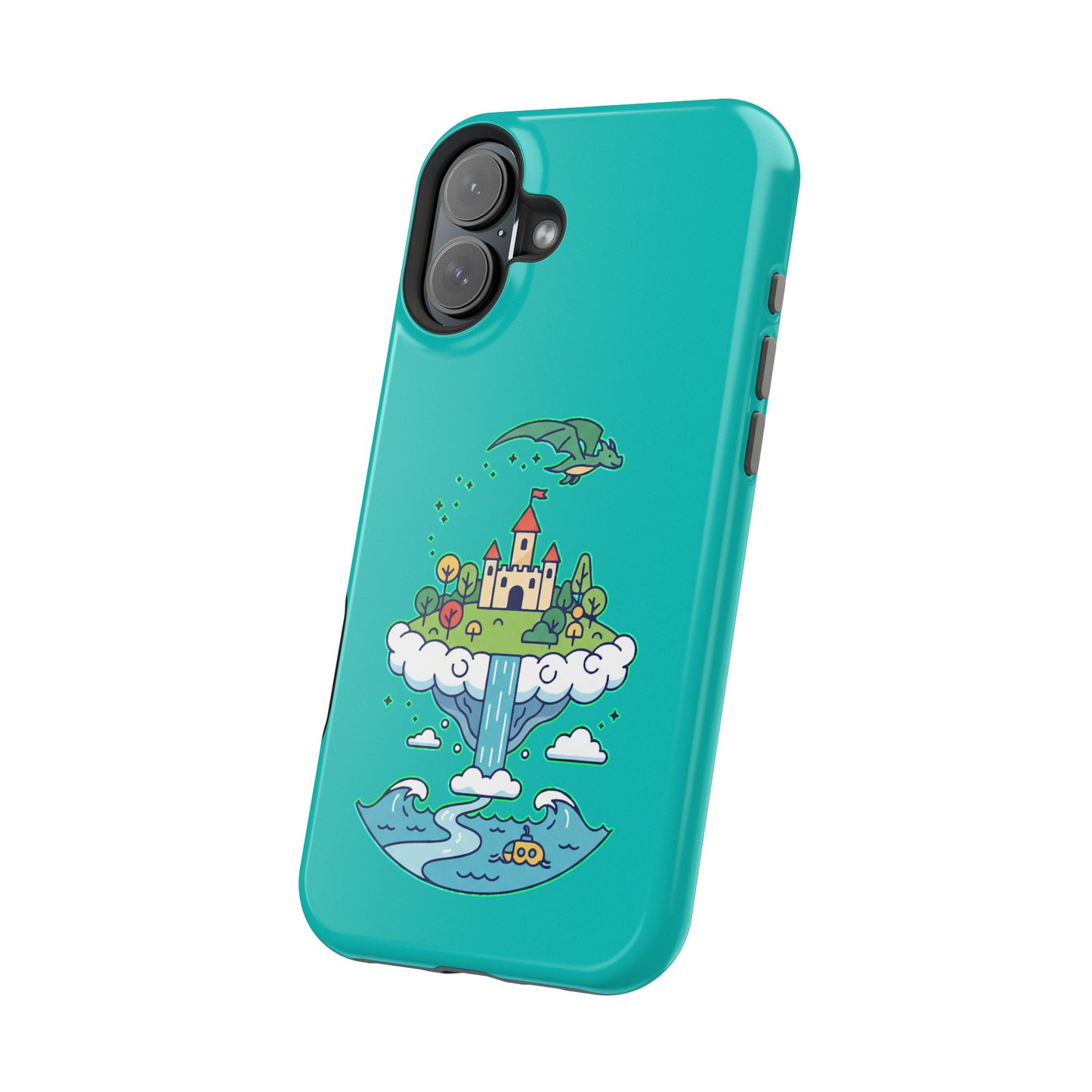 Floating Castle Dragon - Magical Fantasy Island - Magnetic Phone Case