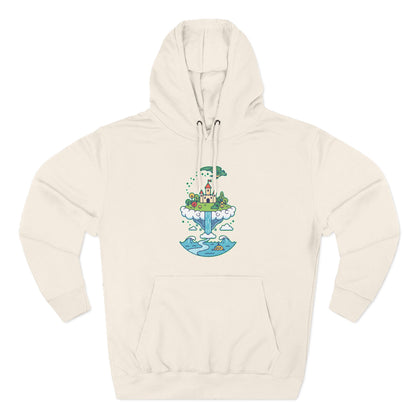 Floating Castle Dragon - Magical Fantasy Island - Hoodie