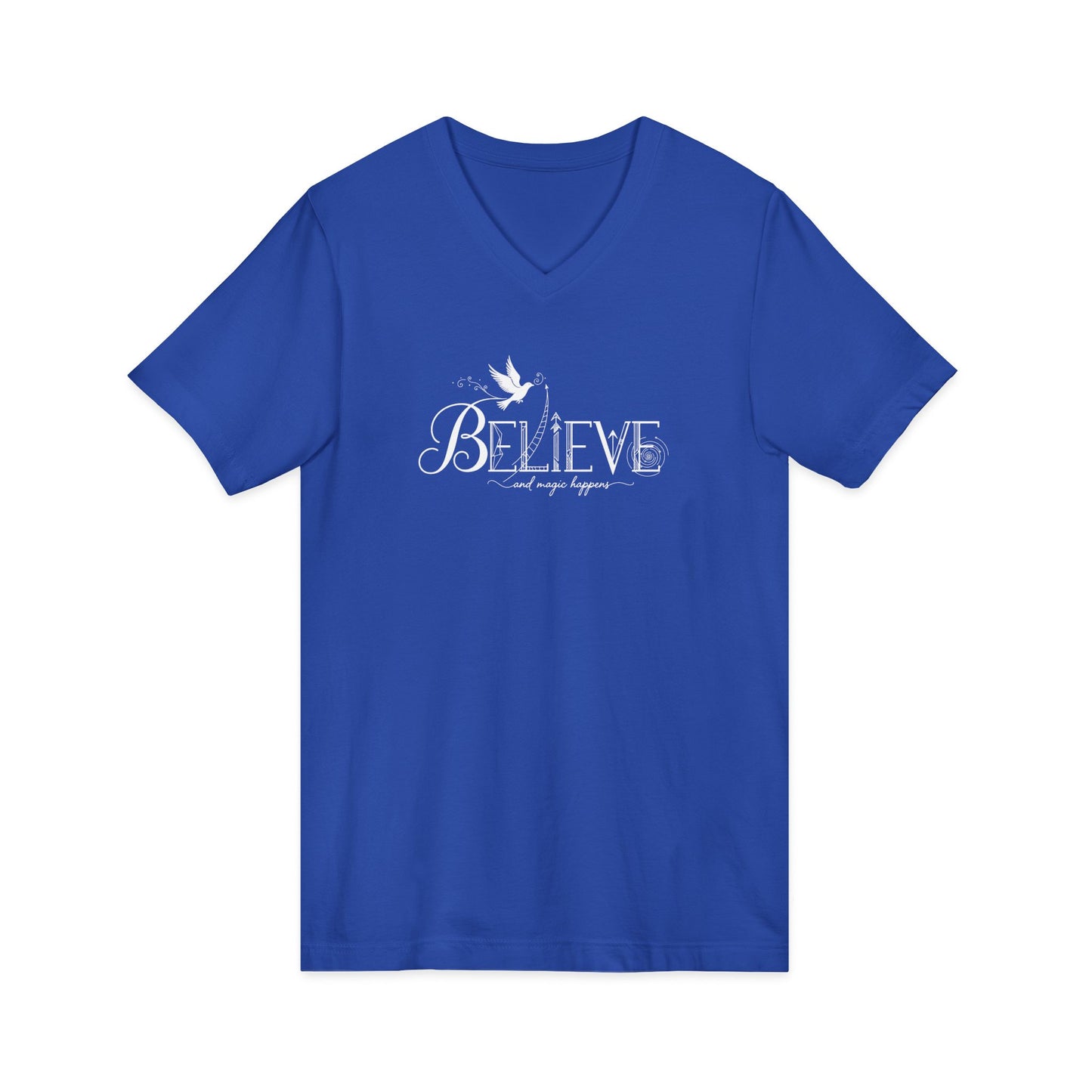 Believe and Magic Happens - V-Neck Tee