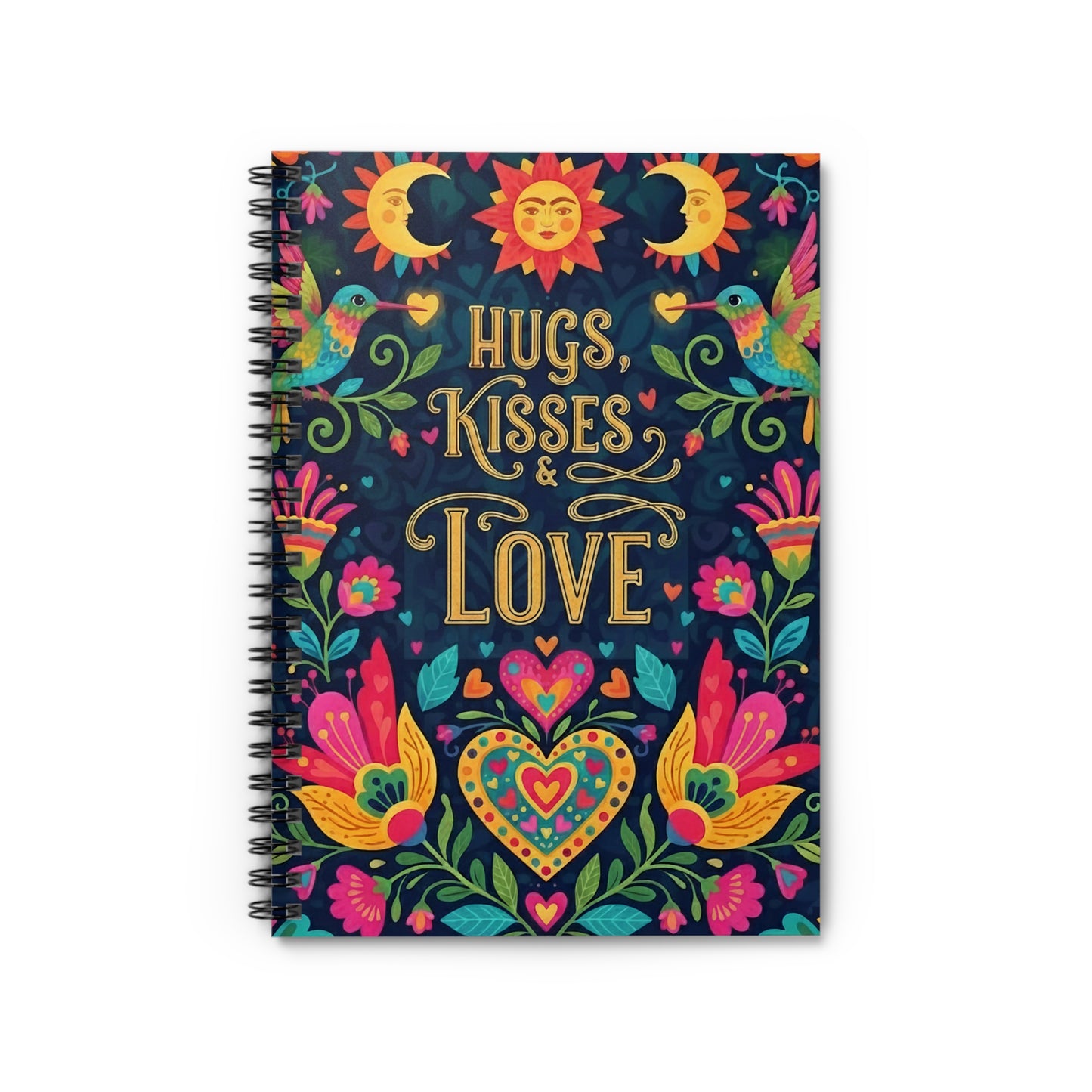 Hugs, Kisses & Love - Spiral Notebook