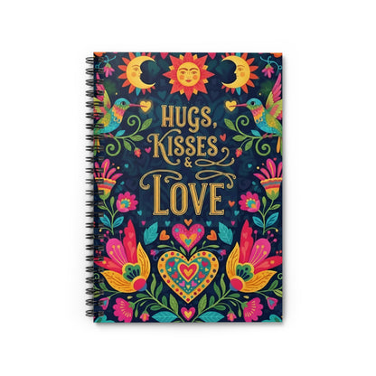 Hugs, Kisses & Love - Spiral Notebook