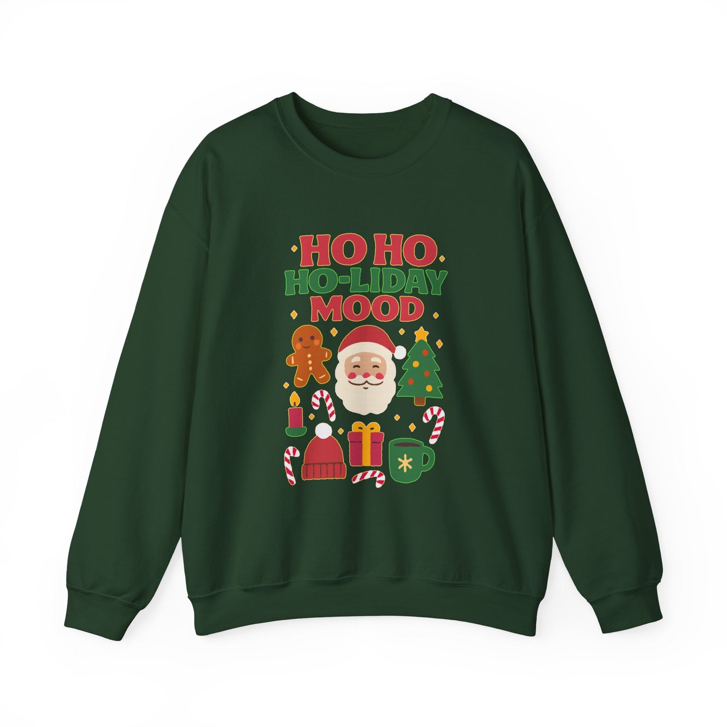Festive Holiday Sweatshirt, Christmas Crewneck, Cozy Winter Gift, Unisex Sweatshirt, Seasonal Apparel, Ho Ho Ho-liday Mood