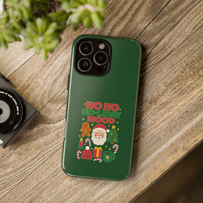 Christmas Phone Case, Ho Ho Ho-liday Mood, Festive Phone Cover, Santa Christmas Accessory, Holiday Gift, Winter Vibes