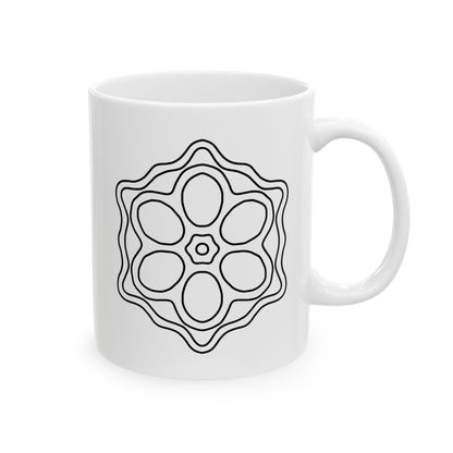 Elegant Monochrome Ceramic Mug, Modern Coffee Cup, Minimalist Tea Mug, Perfect Gift for Housewarmings, Birthdays, or Holidays