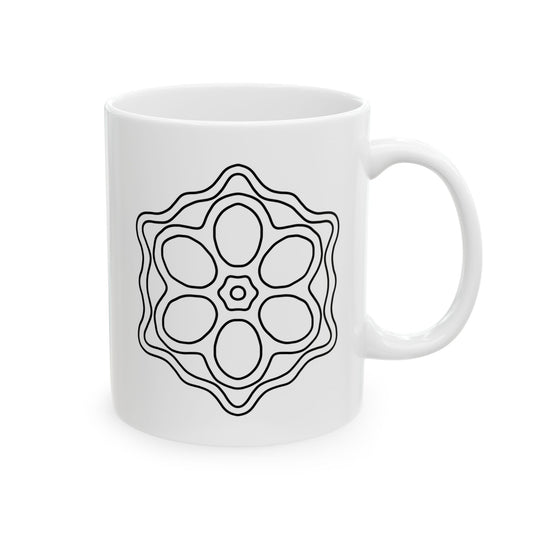 Elegant Monochrome Ceramic Mug, Modern Coffee Cup, Minimalist Tea Mug, Perfect Gift for Housewarmings, Birthdays, or Holidays