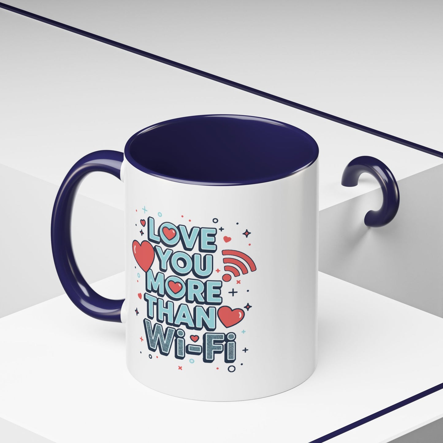 Love You More Than Wi‑Fi - Color Accent Mug