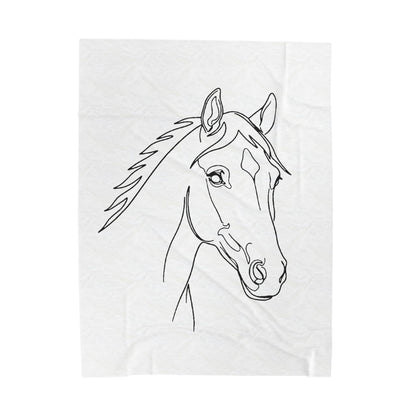 Horse Portrait Sketch - Blanket