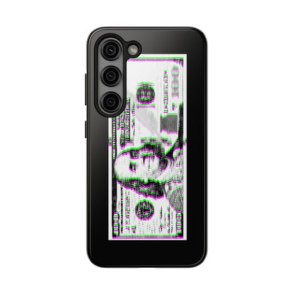 100 Dollars Bill - Green/Magenta Glitch - Phone Case