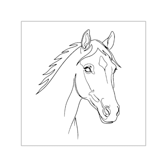 Horse Portrait Sketch - Sticker