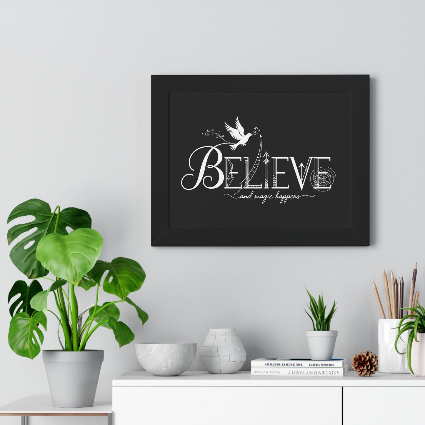Believe and Magic Happens - Framed Poster