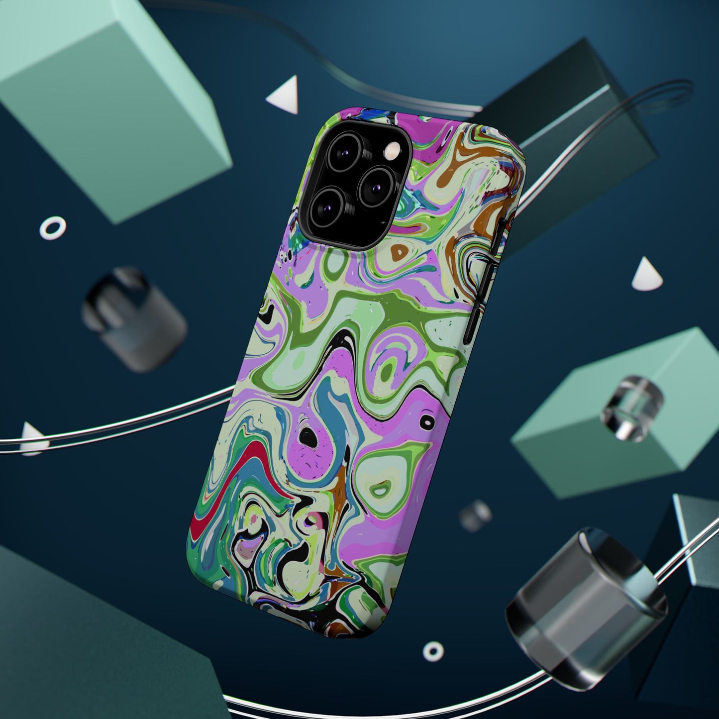 Vibrant Multi‑Color Swirl - Magnetic Phone Case