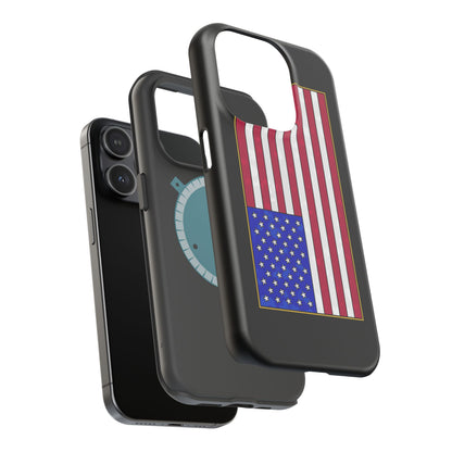 New Glory American Flag (Gold Edge Edition) - Magnetic Phone Case