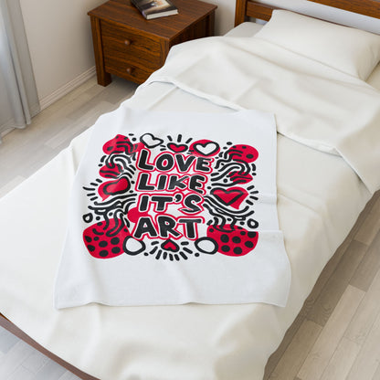 Love Like It's Art - Plush Blanket