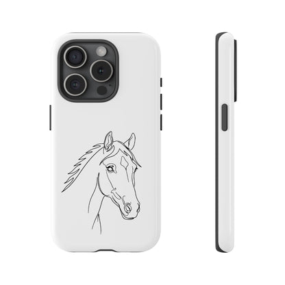 Horse Portrait Sketch - Tough Phone Case