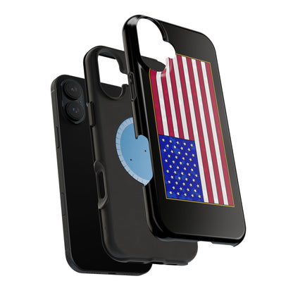 New Glory American Flag (Gold Edge Edition) - Magnetic Phone Case