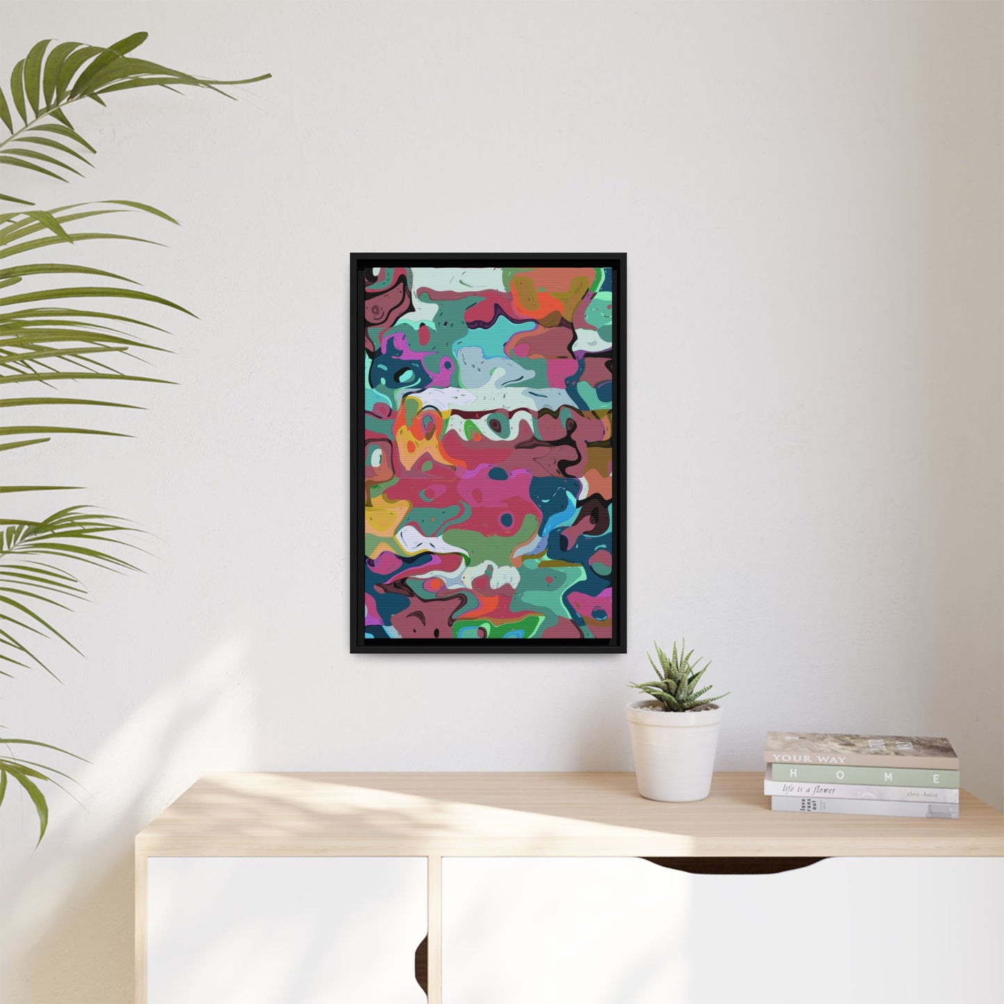 Colorful Abstract Marble - Framed Canvas