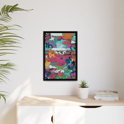Colorful Abstract Marble - Framed Canvas