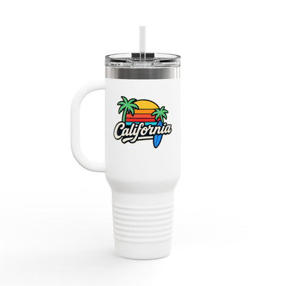California Insulated Travel Mug - 40oz, Perfect for Road Trips, Outdoor Adventures, Gift for Travelers, Beach Lovers, Summer Vibes