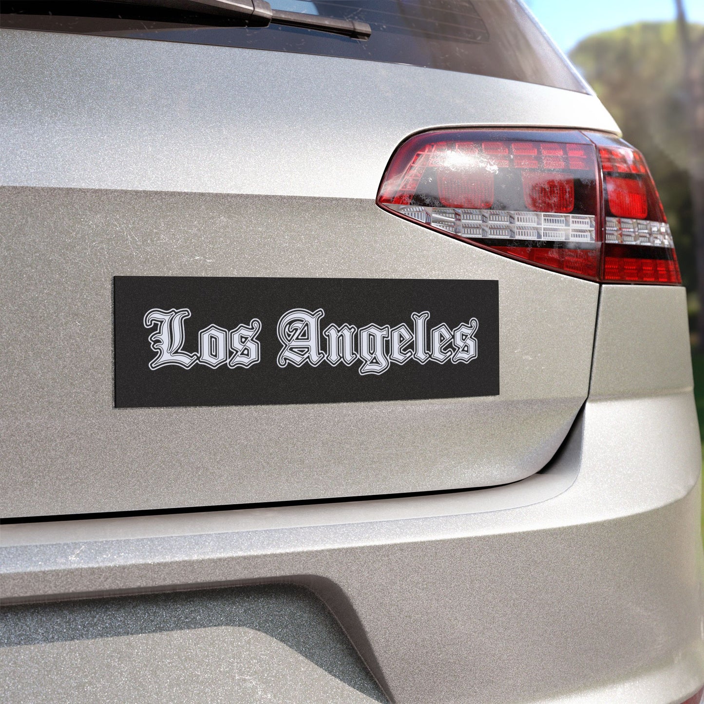 Los Angeles Car Magnets - Auto Accessories, Vehicle Decor, Travel Souvenirs, Gift for City Lovers, Road Trip Essentials - Silver Edition