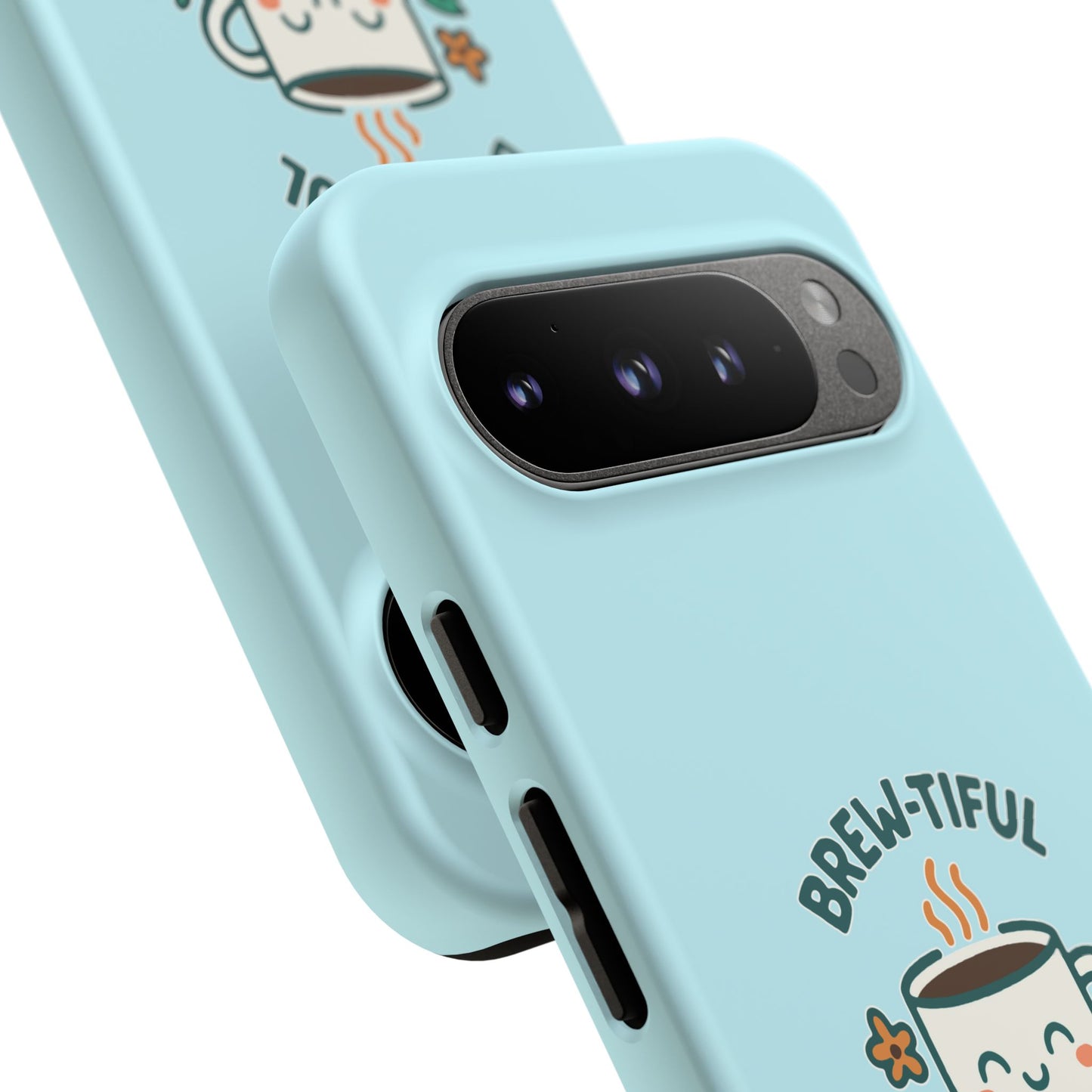 Brew-tiful Mornings Tough Phone Case, Cute Coffee Cases, Gift for Coffee Lovers, Bright & Cheerful Phone Accessories