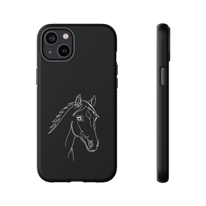 Horse Portrait Sketch - Tough Phone Case