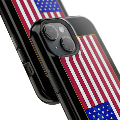 New Glory American Flag (Gold Edge Edition) - Magnetic Phone Case