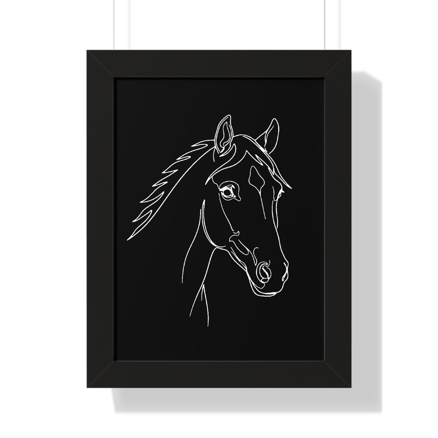 Horse Portrait Sketch - Framed Poster