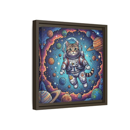 Astronaut Cat - Framed Canvas