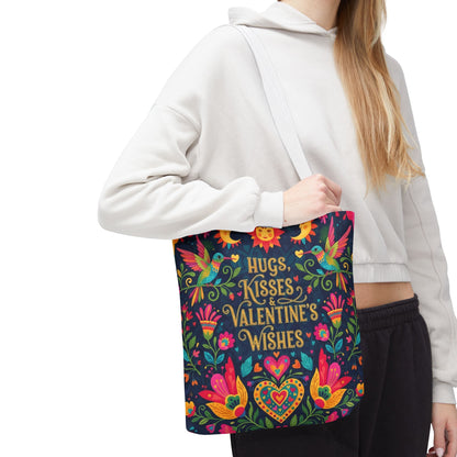 Hugs, Kisses & Valentine's Wishes - Tote Bag