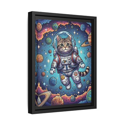 Astronaut Cat - Framed Canvas