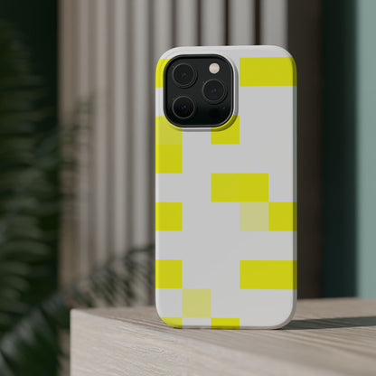 Yellow Pixel Grid -  Magnetic Phone Case