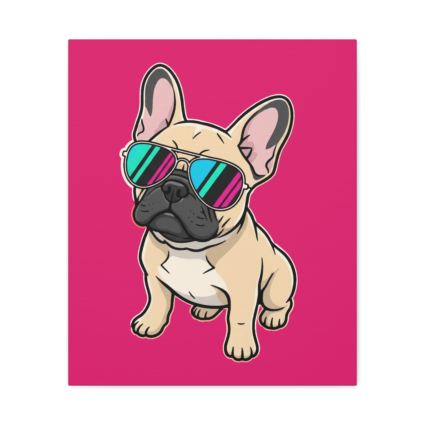 French Bulldog with Sunglasses - Canvas