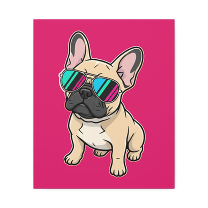 French Bulldog with Sunglasses - Canvas