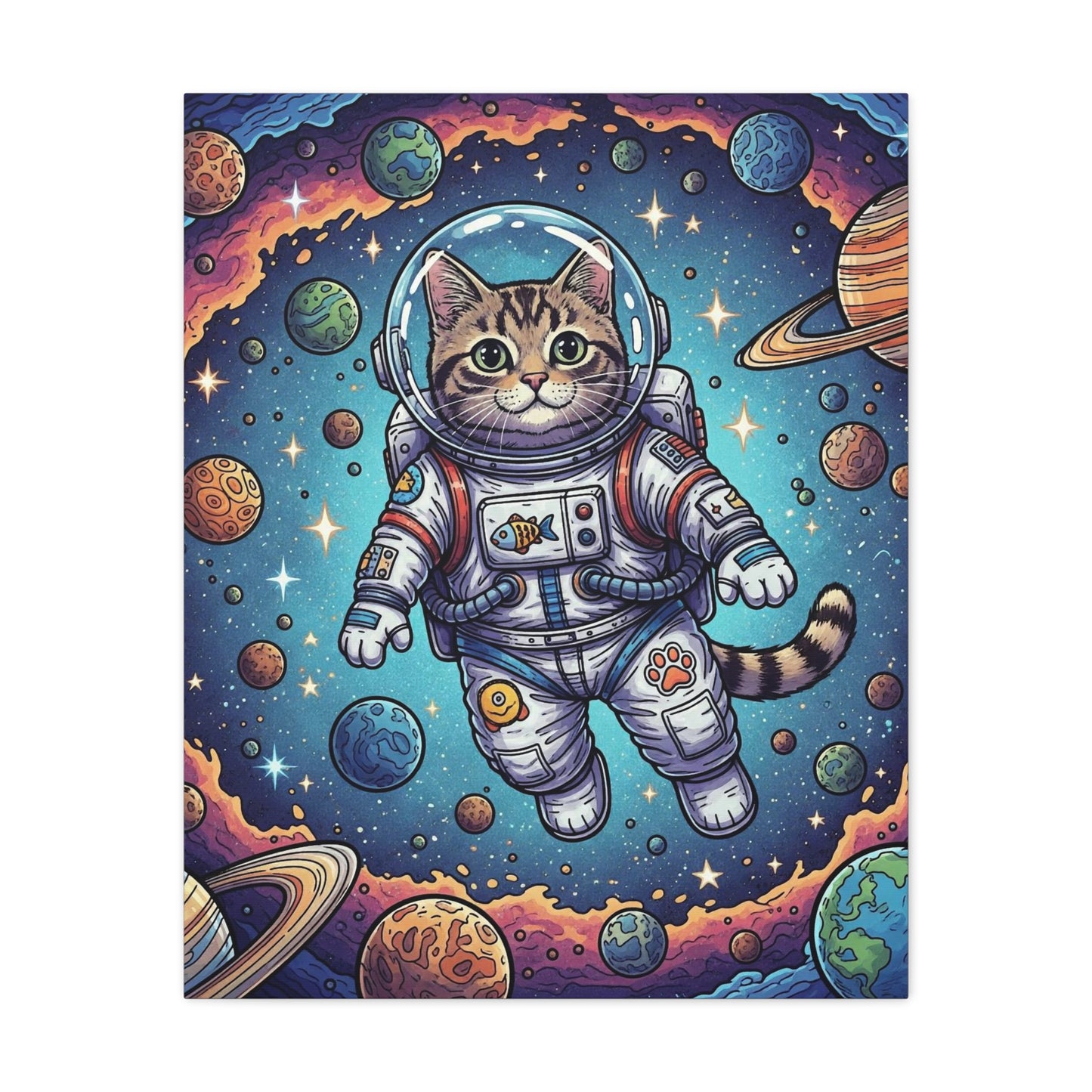 Astronaut Cat - Canvas