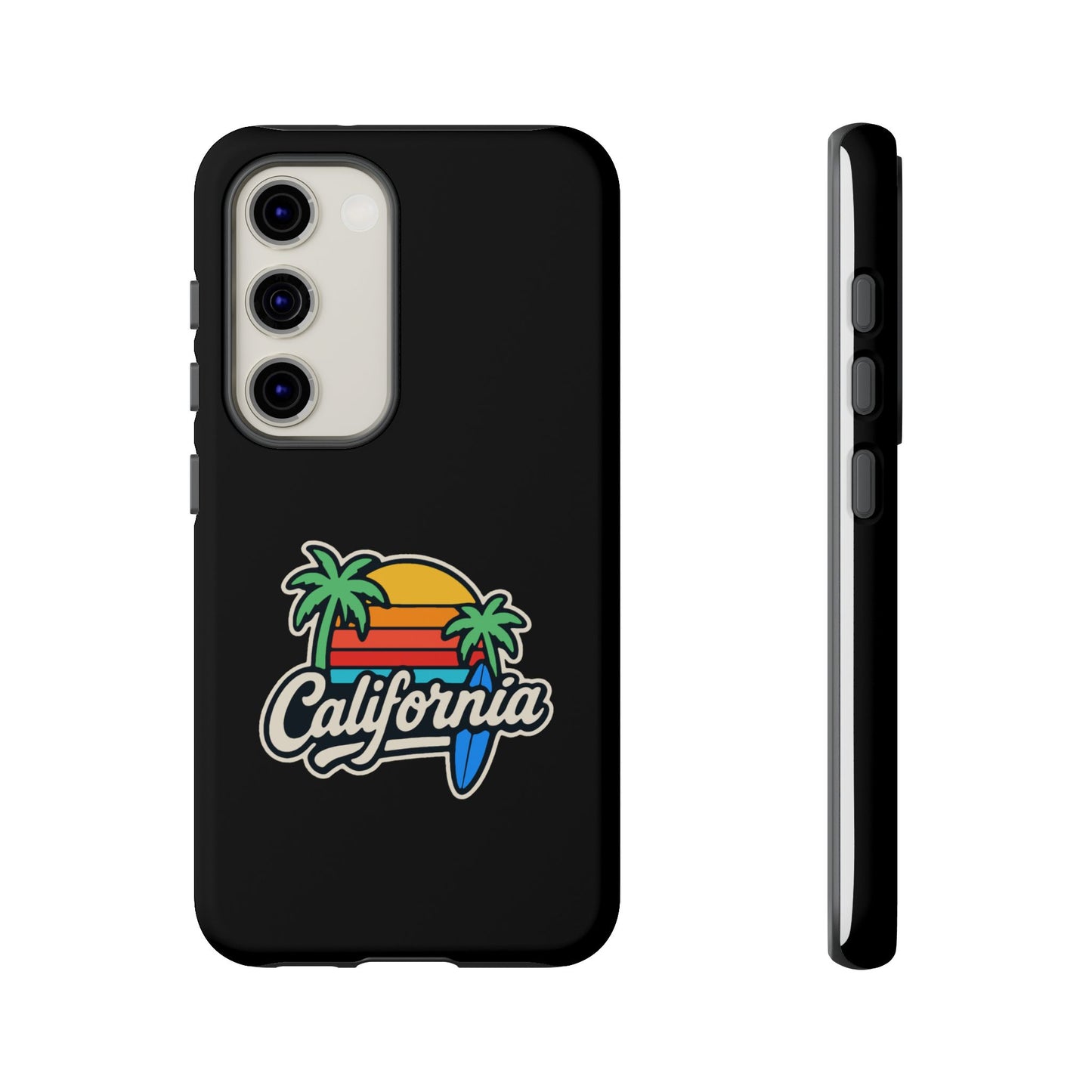 California Sunset Phone Case, Tropical Cell Phone Cover, Beach Lover Gift, Summer Vibes Accessory, Surfing Decor, Personalized Case