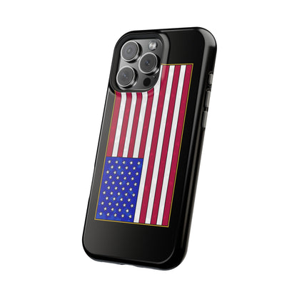 New Glory American Flag (Gold Edge Edition) - Magnetic Phone Case
