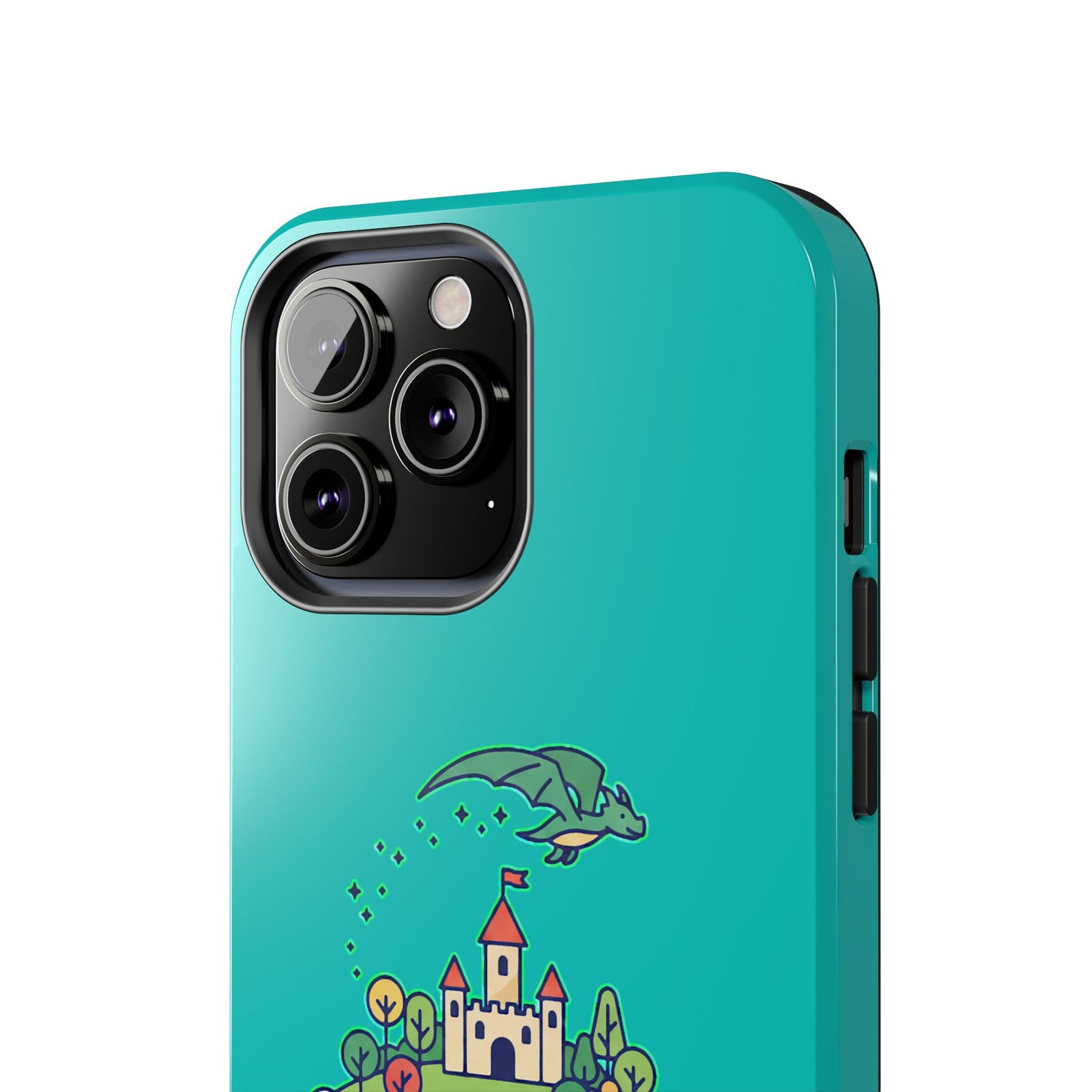 Floating Castle Dragon - Magical Fantasy Island - Phone Case