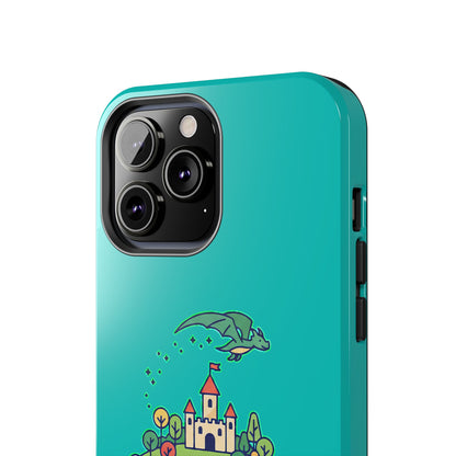 Floating Castle Dragon - Magical Fantasy Island - Phone Case