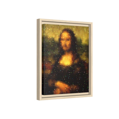Pixel Muse — Silent Smile - Framed Canvas